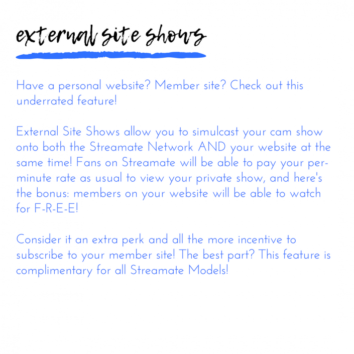 FROM THE GRAM 3 UNIQUE FEATURES YOU CAN ONLY FIND ON STREAMATE 